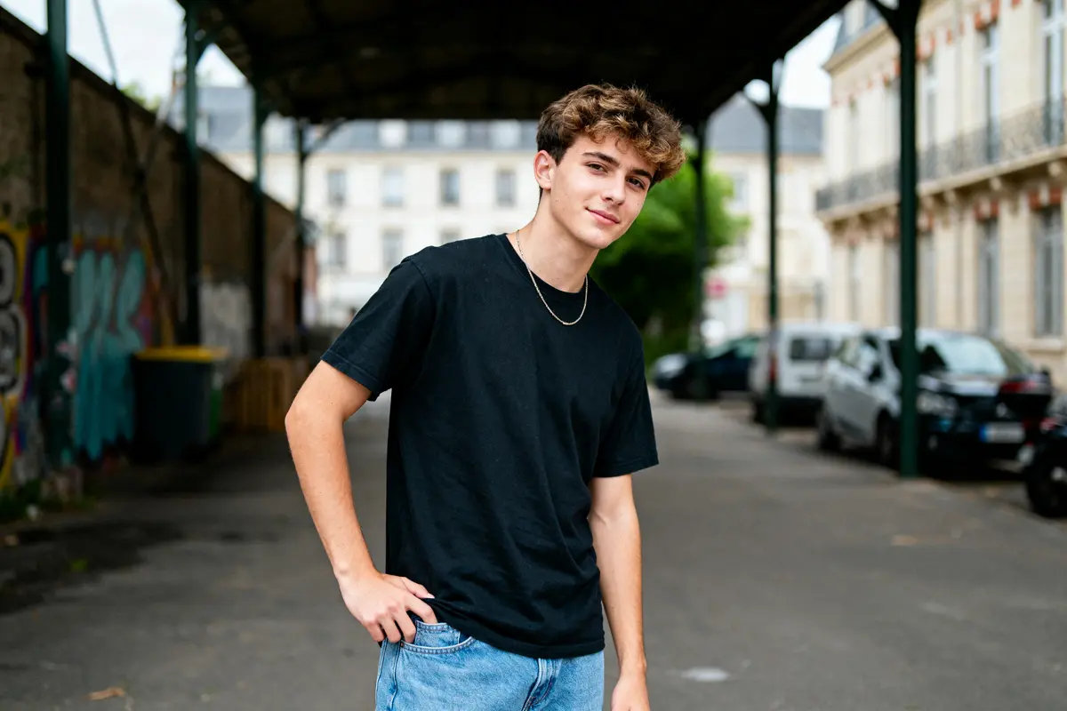 pexels-michal-pech-213601-757318 (1) Jeune homme souriant sous arcade urbaine qui évoque l'âge de Michou
